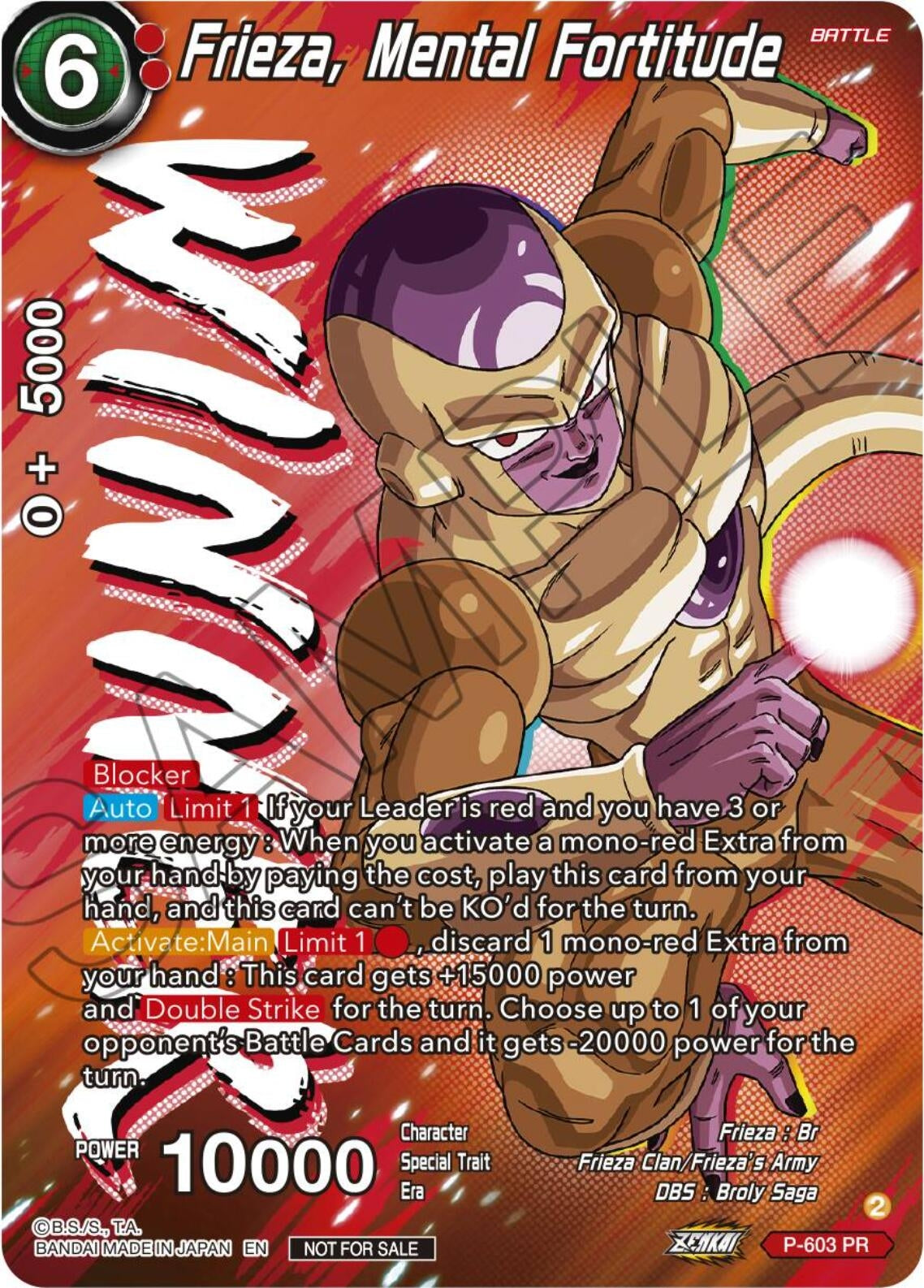 Image for Frieza, Mental Fortitude (Zenkai Series Tournament Pack Vol.8) (Winner) (P-603) (TPR) - Dragon Ball Super: Masters