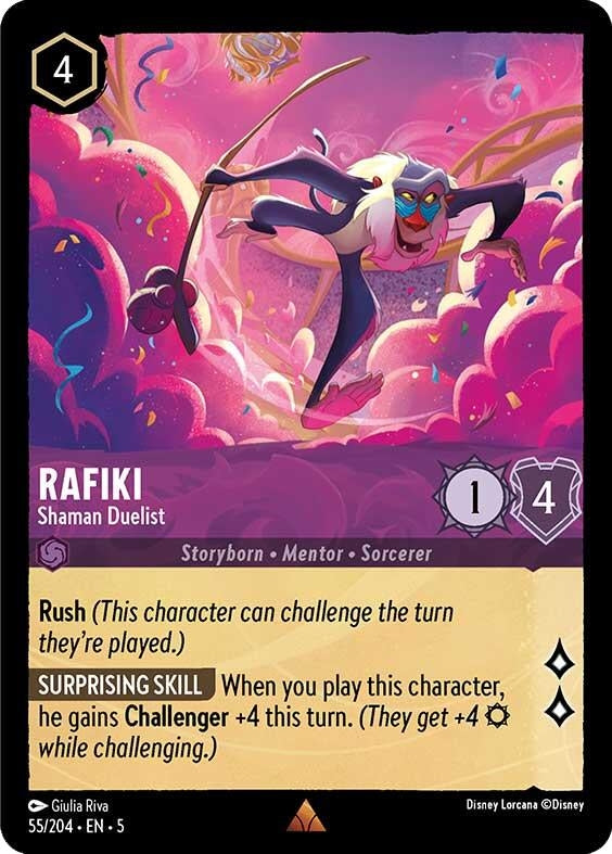 Image for Rafiki - Shaman Duelist (55/204) (5) - Disney Lorcana