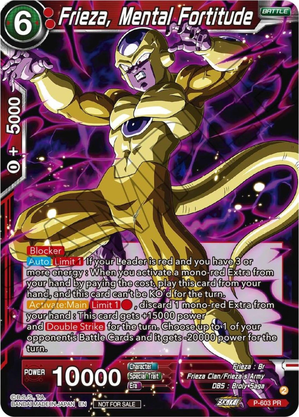 Image for Frieza, Mental Fortitude (Zenkai Series Tournament Pack Vol.8) (P-603) (TPR) - Dragon Ball Super: Masters