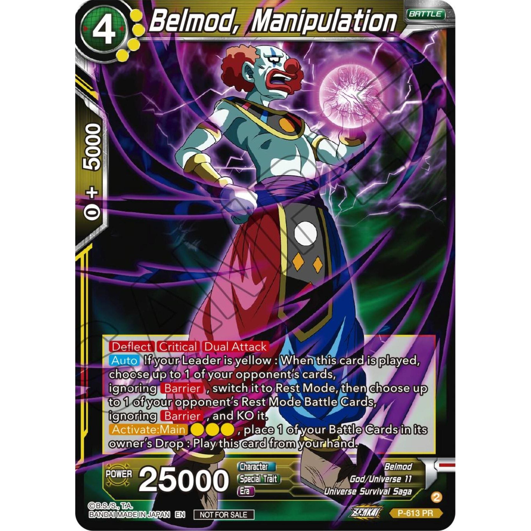Image for Belmod, Manipulation (Zenkai Series Tournament Pack Vol.8) (P-613) (TPR) - Dragon Ball Super: Masters