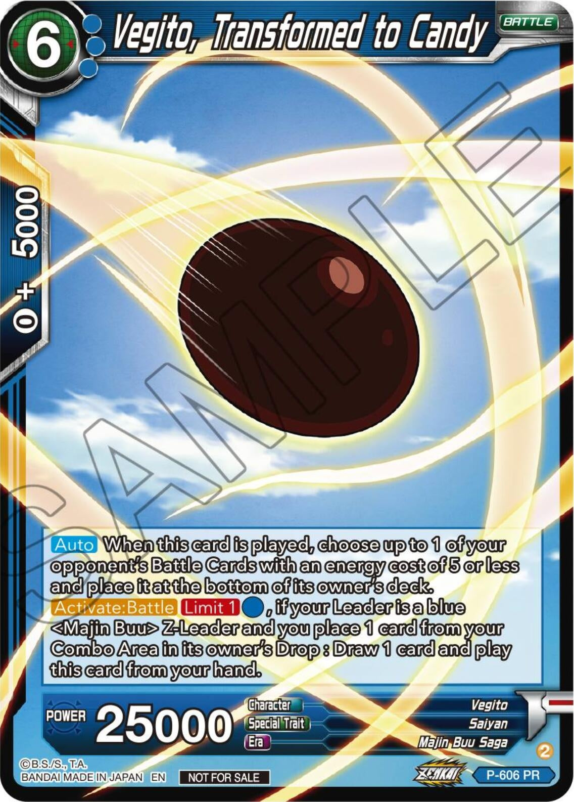 Image for Vegito, Transformed to Candy (Zenkai Series Tournament Pack Vol.8) (P-606) (TPR) - Dragon Ball Super: Masters