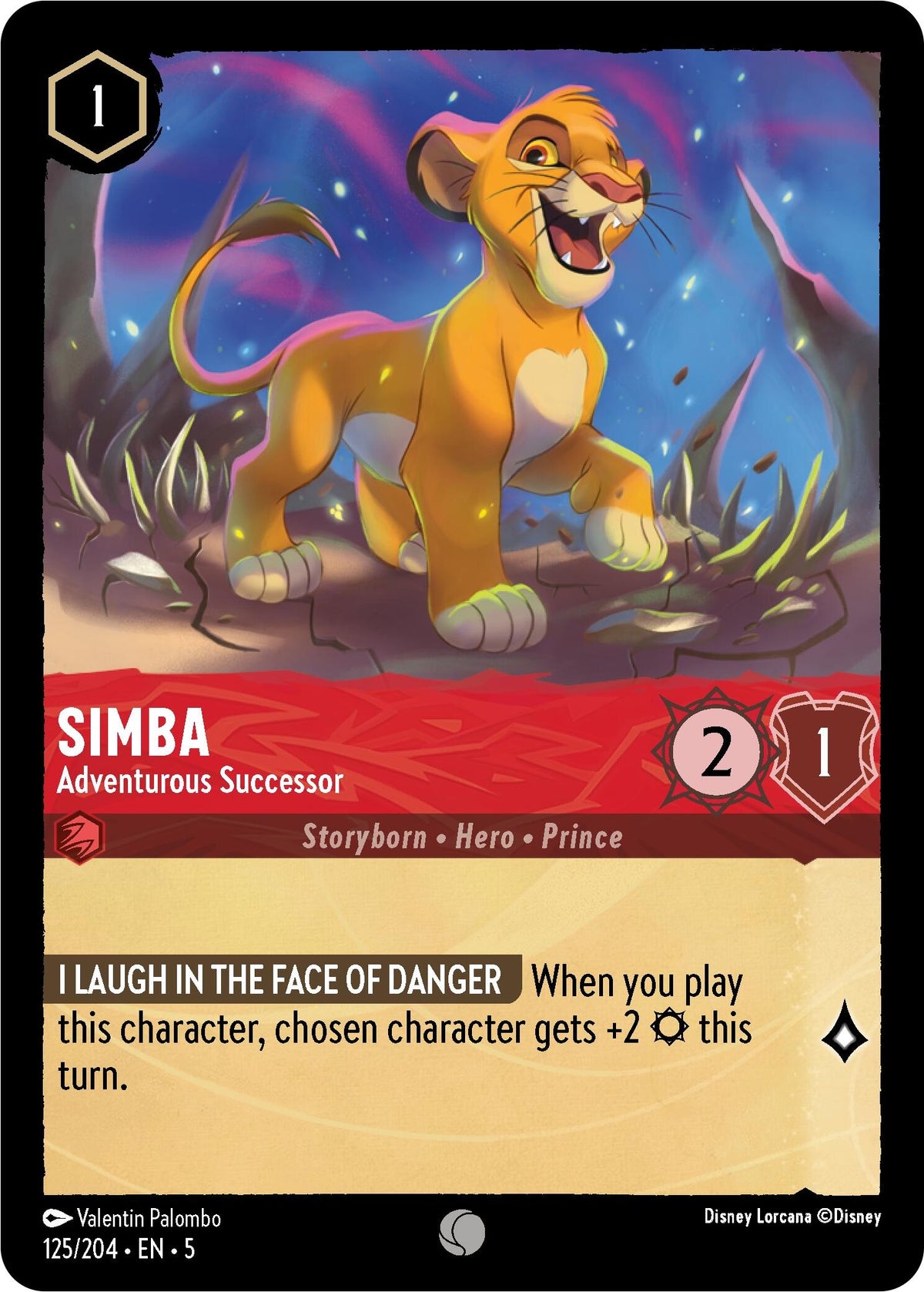 Image for Simba - Adventurous Successor (125/204) (5) - Disney Lorcana