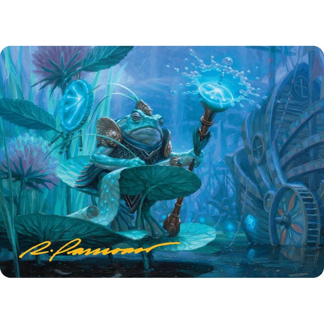 Image for Dour Port-Mage Art Card (Gold-Stamped Signature) (5) (ASBLB) - Magic: The Gathering