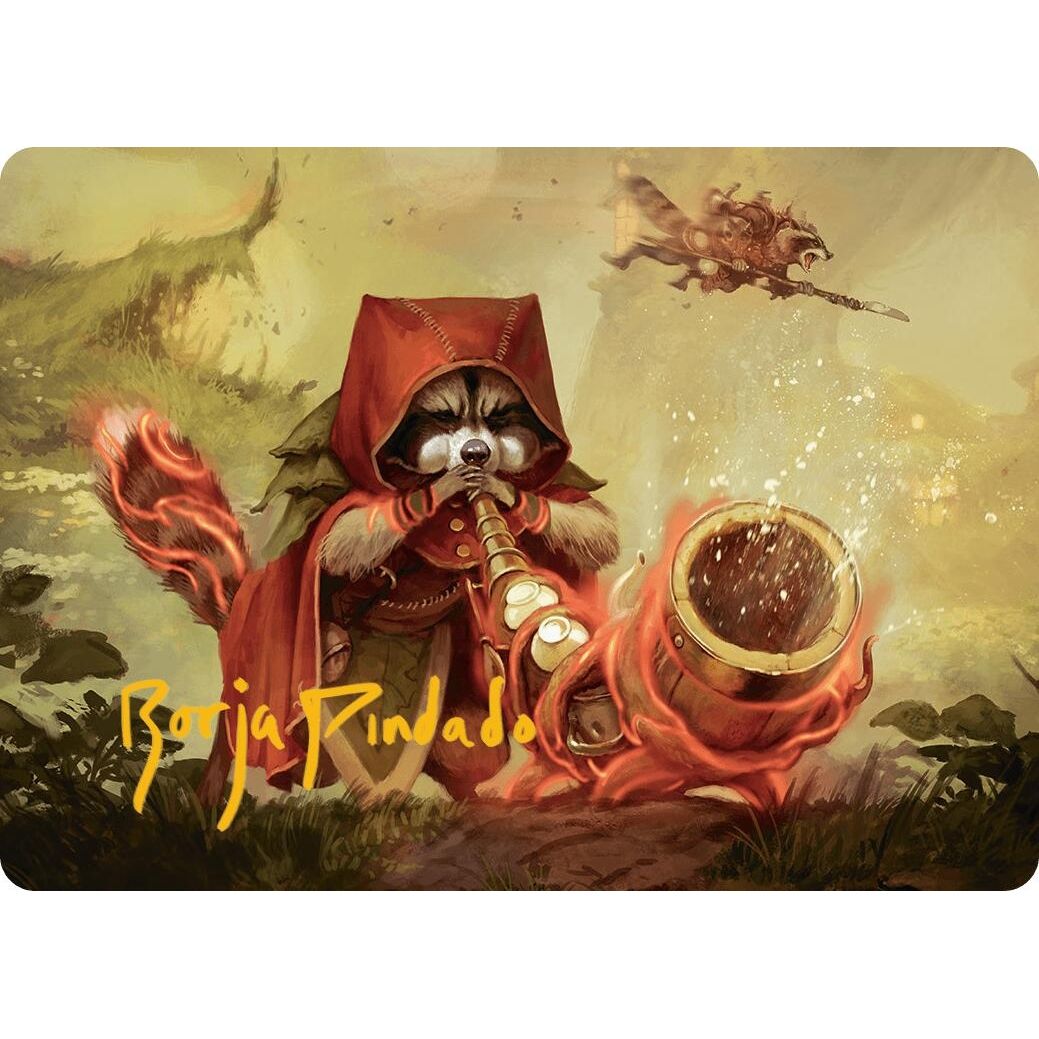 Image for Raccoon Rallier Art Card (Gold-Stamped Signature) (20) (ASBLB) - Magic: The Gathering
