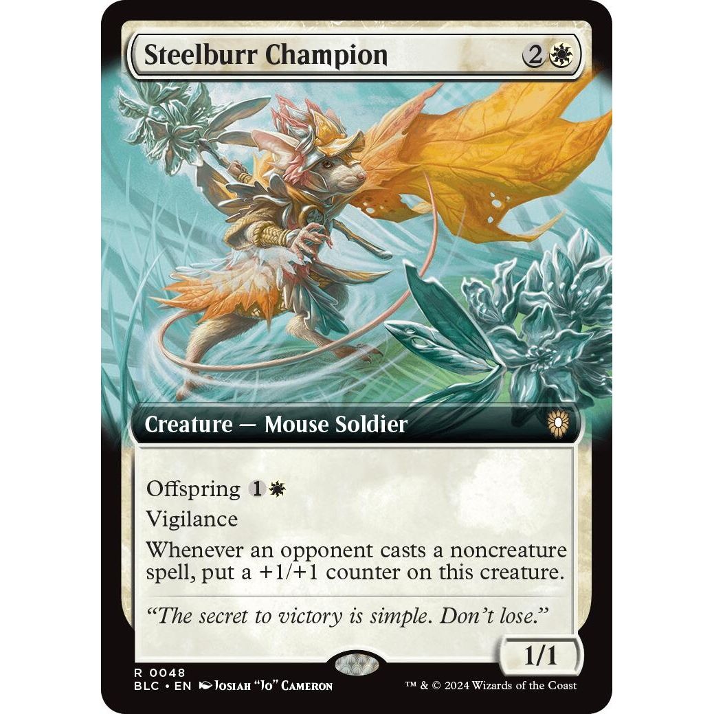 Image for Steelburr Champion (Extended Art) (48) (BLC) - Magic: The Gathering