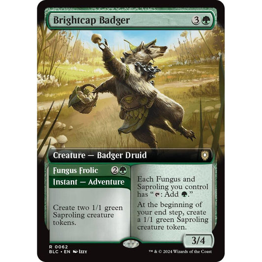 Image for Brightcap Badger (Extended Art) (62) (BLC) - Magic: The Gathering