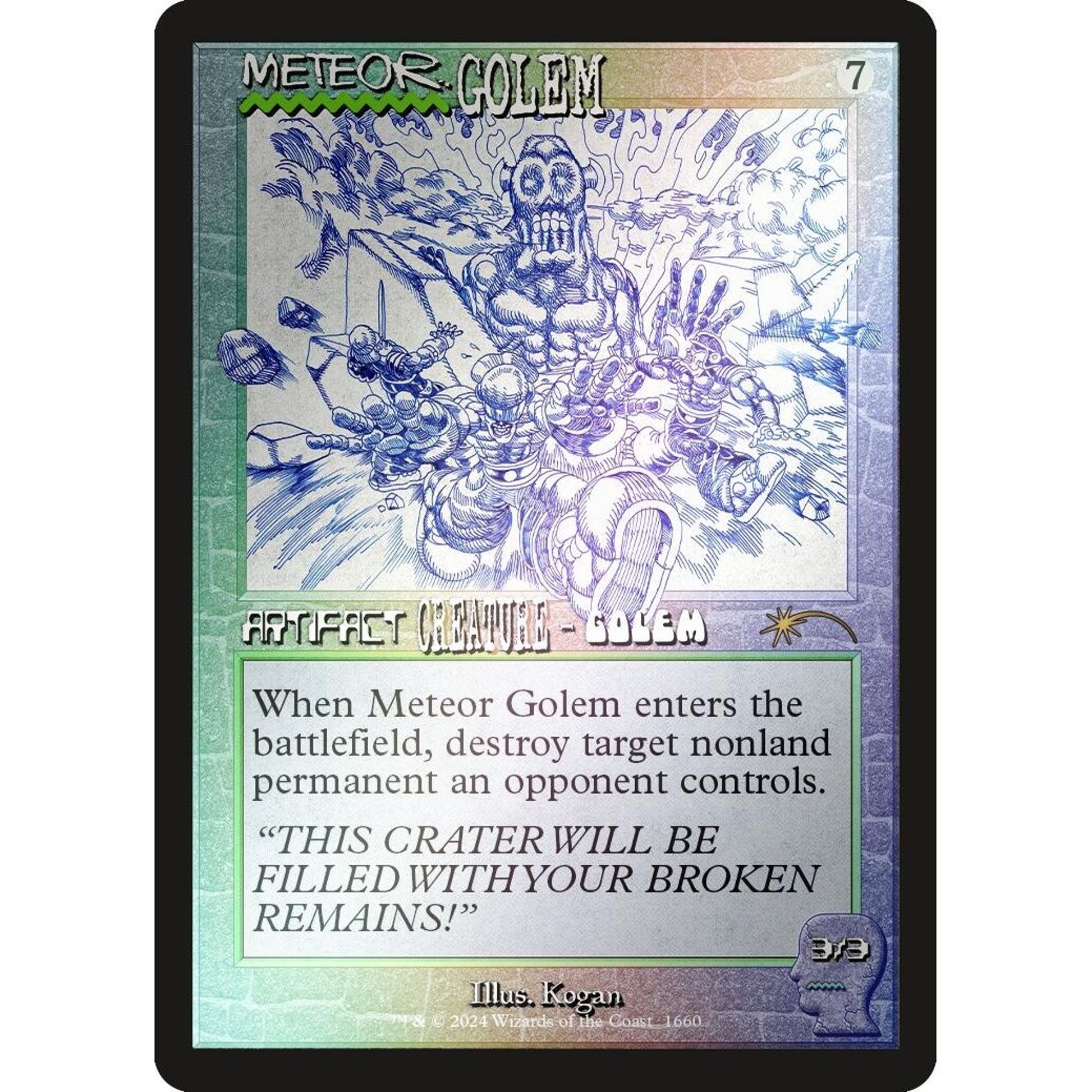 Image for Meteor Golem (1660) (Rainbow Foil) (1660) (SLD) - Magic: The Gathering