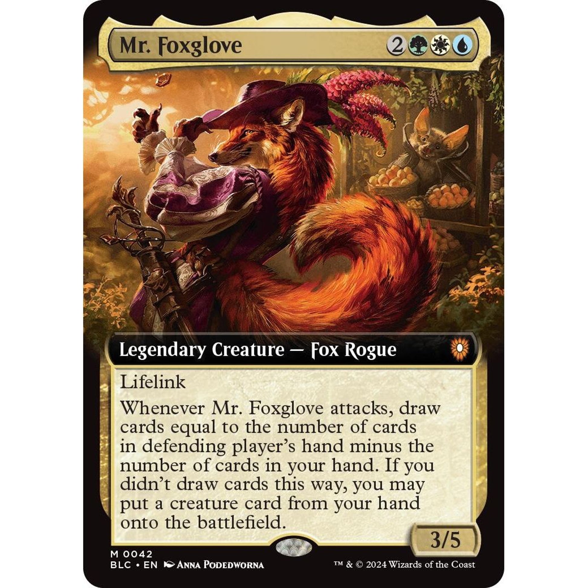 Image for Mr. Foxglove (Extended Art) (42) (BLC) - Magic: The Gathering