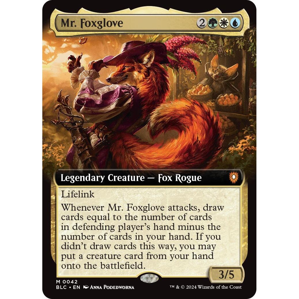 Image for Mr. Foxglove (Extended Art) (42) (BLC) - Magic: The Gathering