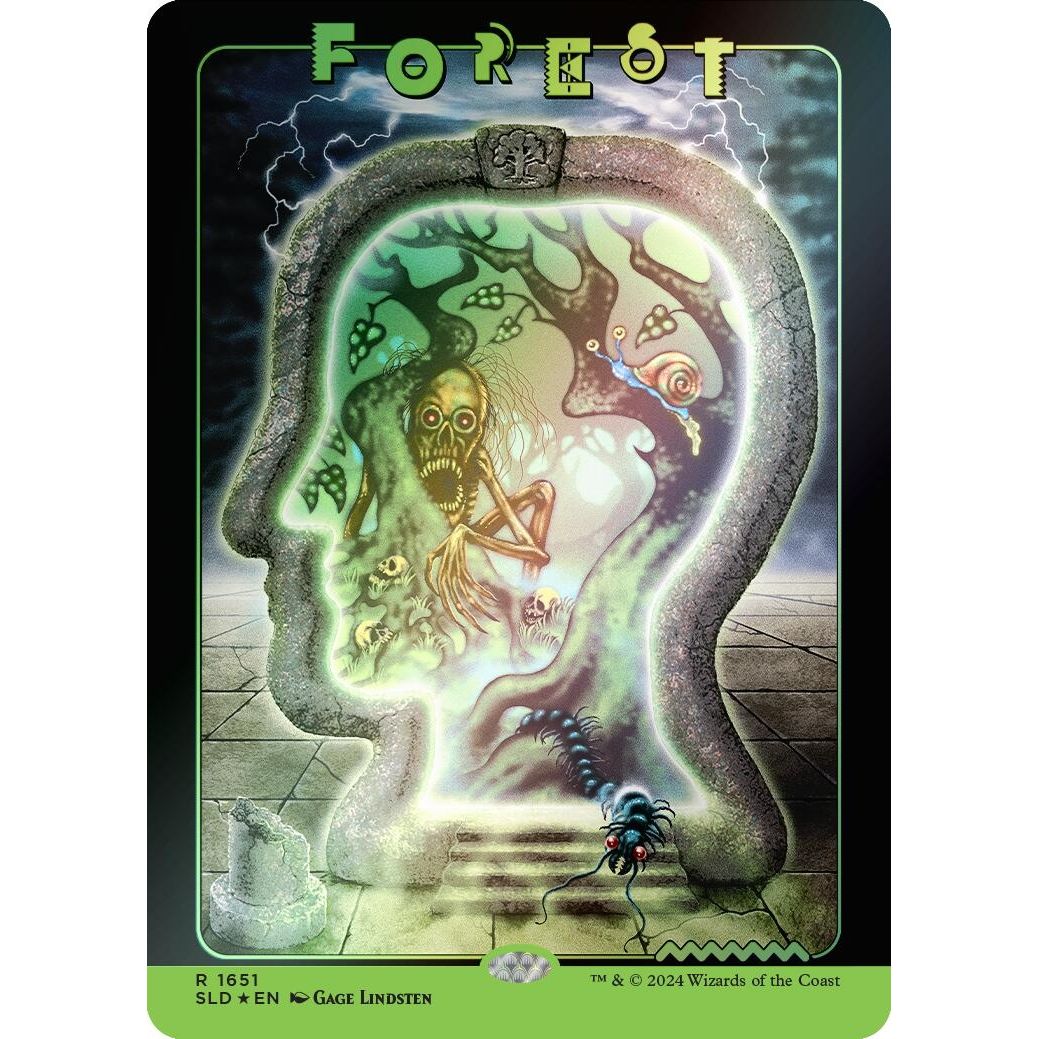 Image for Forest (1651) (Rainbow Foil) (1651) (SLD) - Magic: The Gathering