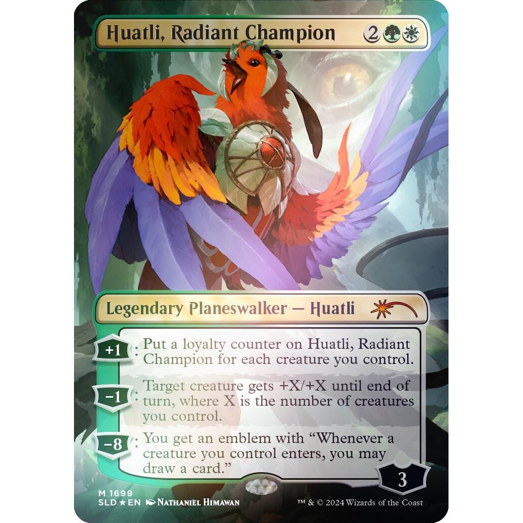 Image for Huatli, Radiant Champion (Rainbow Foil) (1699) (SLD) - Magic: The Gathering