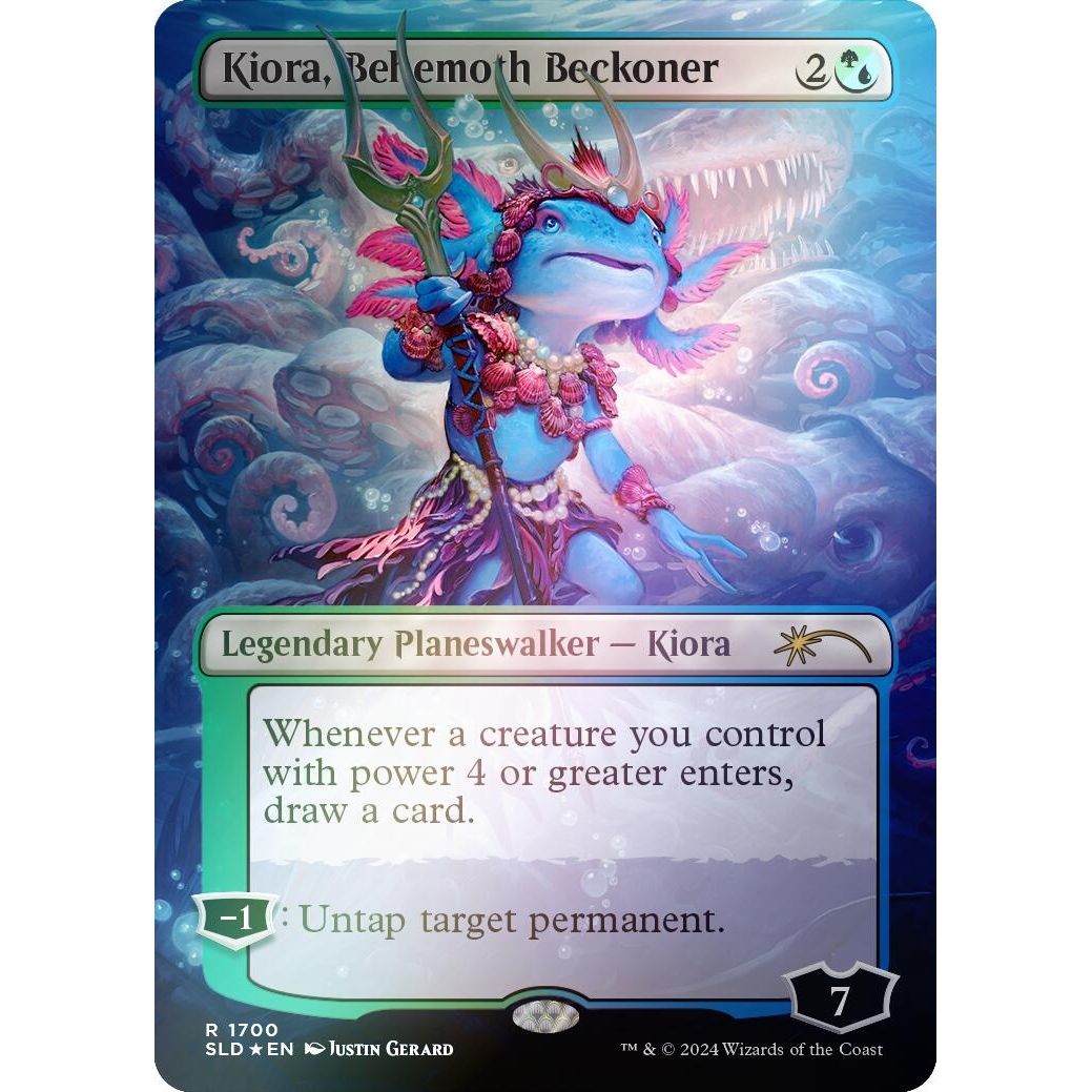 Image for Kiora, Behemoth Beckoner (Rainbow Foil) (1700) (SLD) - Magic: The Gathering