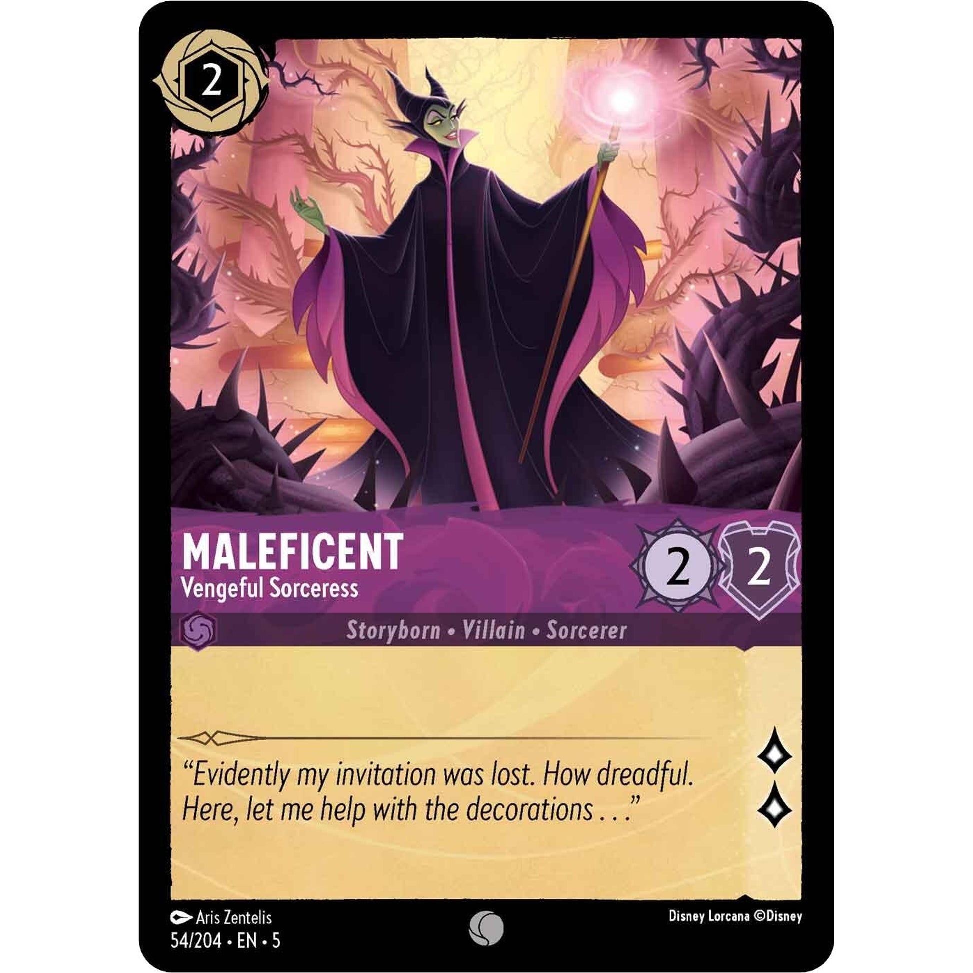 Image for Maleficent - Vengeful Sorceress (54/204) (5) - Disney Lorcana