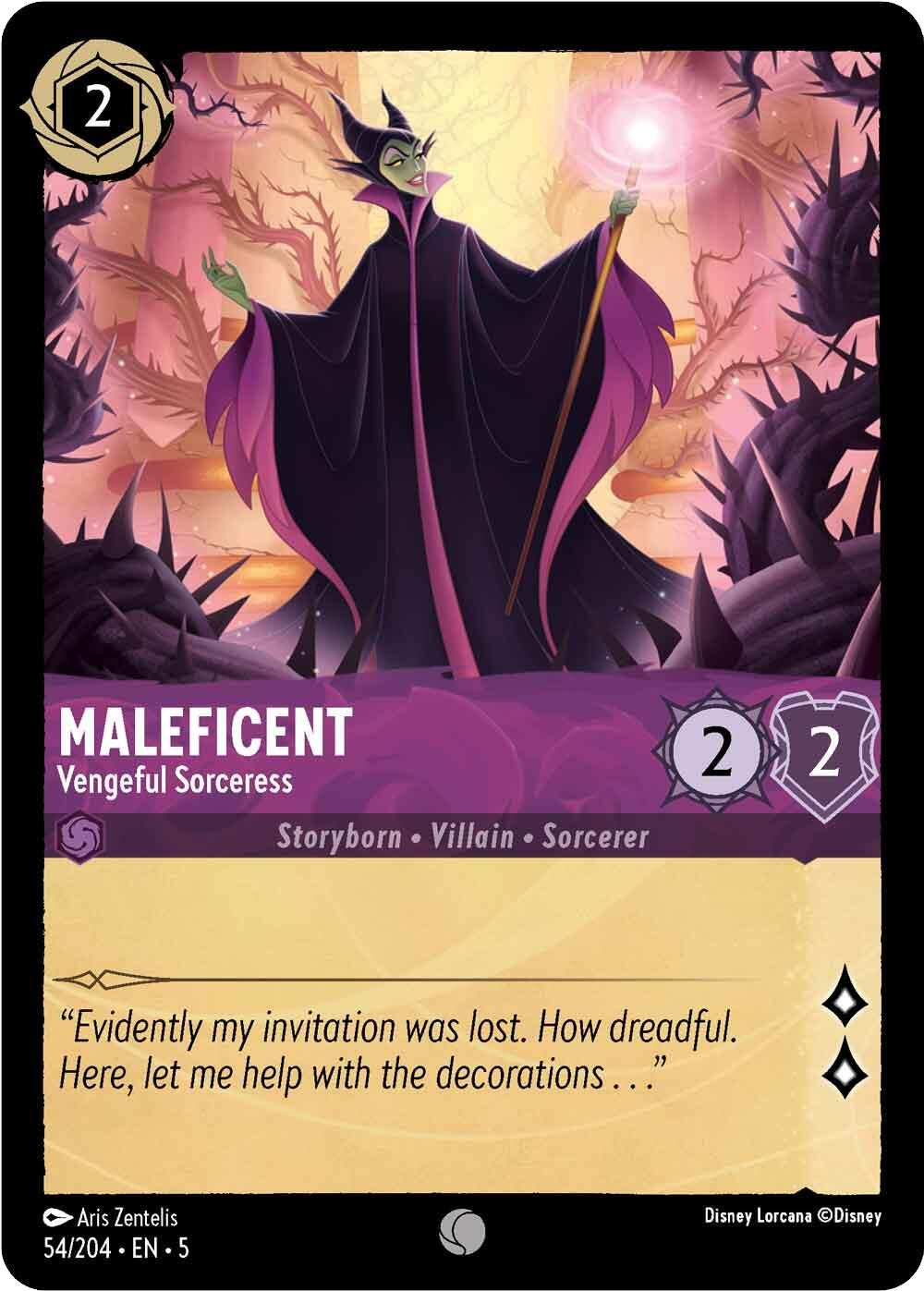 Image for Maleficent - Vengeful Sorceress (54/204) (5) - Disney Lorcana