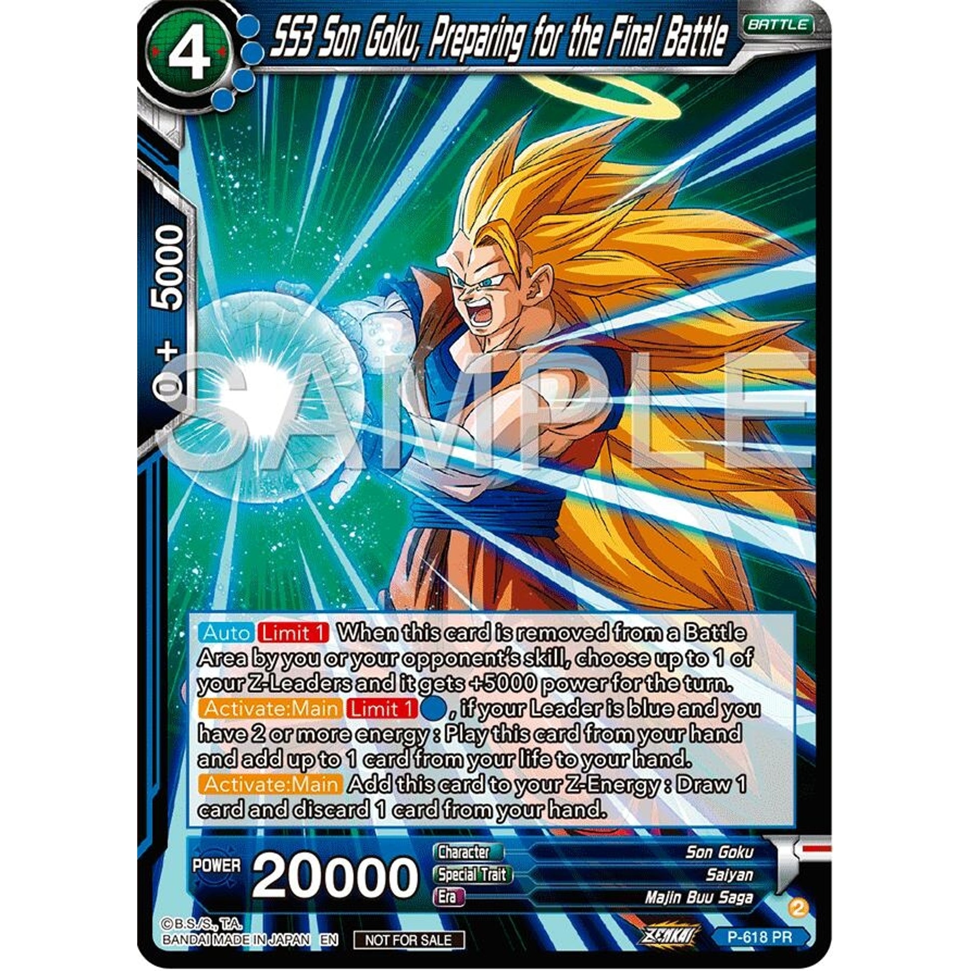 Image for SS3 Son Goku, Preparing for the Final Battle (Deluxe Pack 2024 Vol.2) (P-618) (PR) - Dragon Ball Super: Masters
