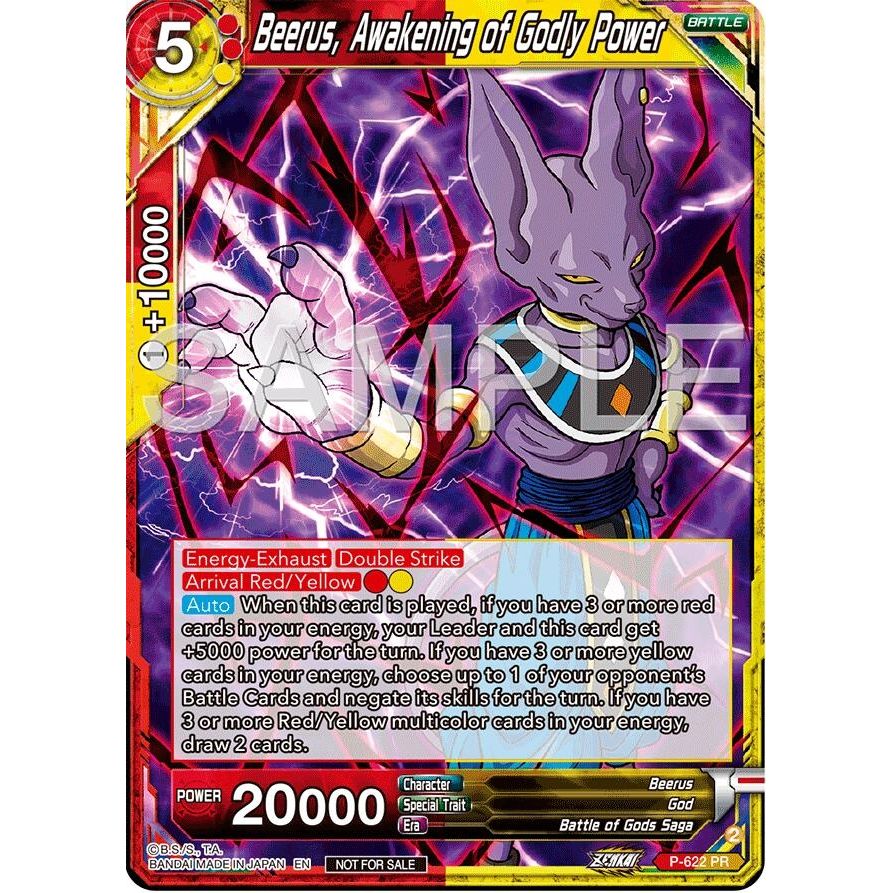 Image for Beerus, Awakening of Godly Power (Deluxe Pack 2024 Vol.2) (P-622) (PR) - Dragon Ball Super: Masters