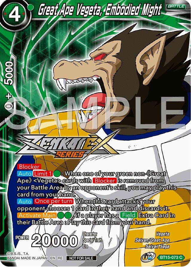 Image for Great Ape Vegeta, Embodied Might (Event Pack 15) (BT15-073) (PR) - Dragon Ball Super: Masters