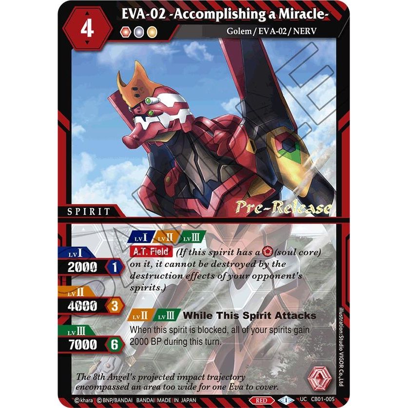 Image for EVA-02 -Accomplishing a Miracle- (CB01-005) (CB01 PRE) - Battle Spirits Saga