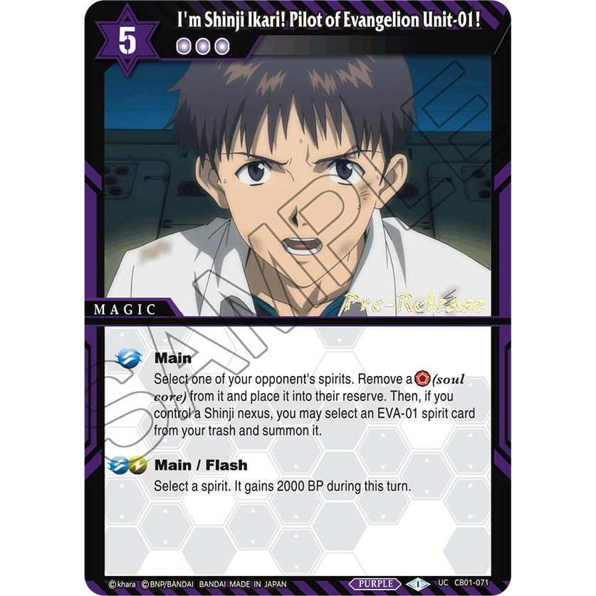 Image for I'm Shinji Ikari! Pilot of Evangelion Unit-01! (CB01-071) (CB01 PRE) - Battle Spirits Saga