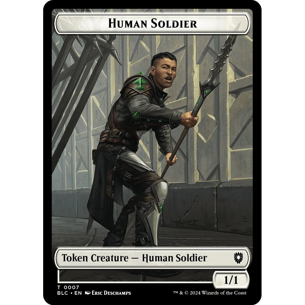 Image for Human Soldier // Wolf (0035) Double-Sided Token (7 // 35) (BLC) - Magic: The Gathering