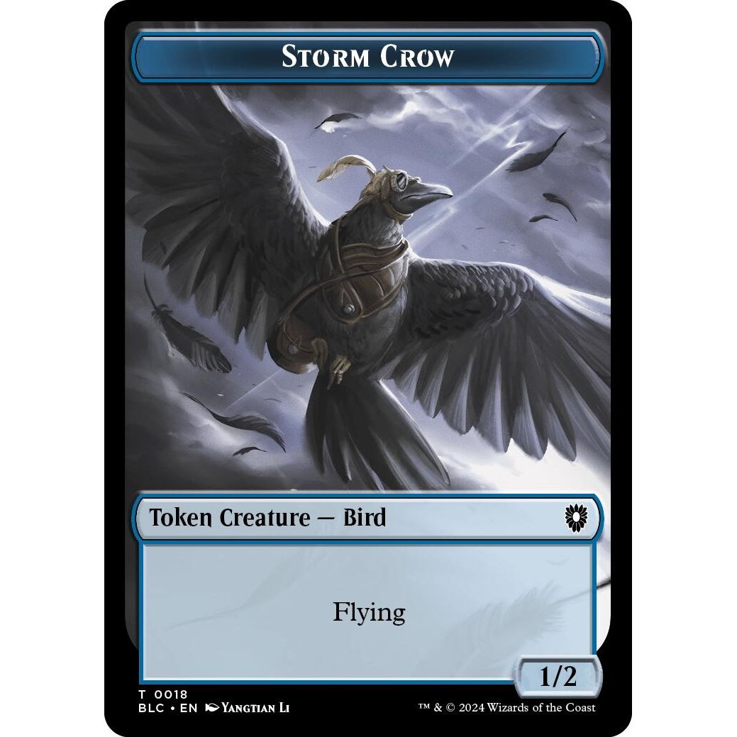 Image for Storm Crow // Bird (003) Double-Sided Token (18 // 3) (BLC) - Magic: The Gathering