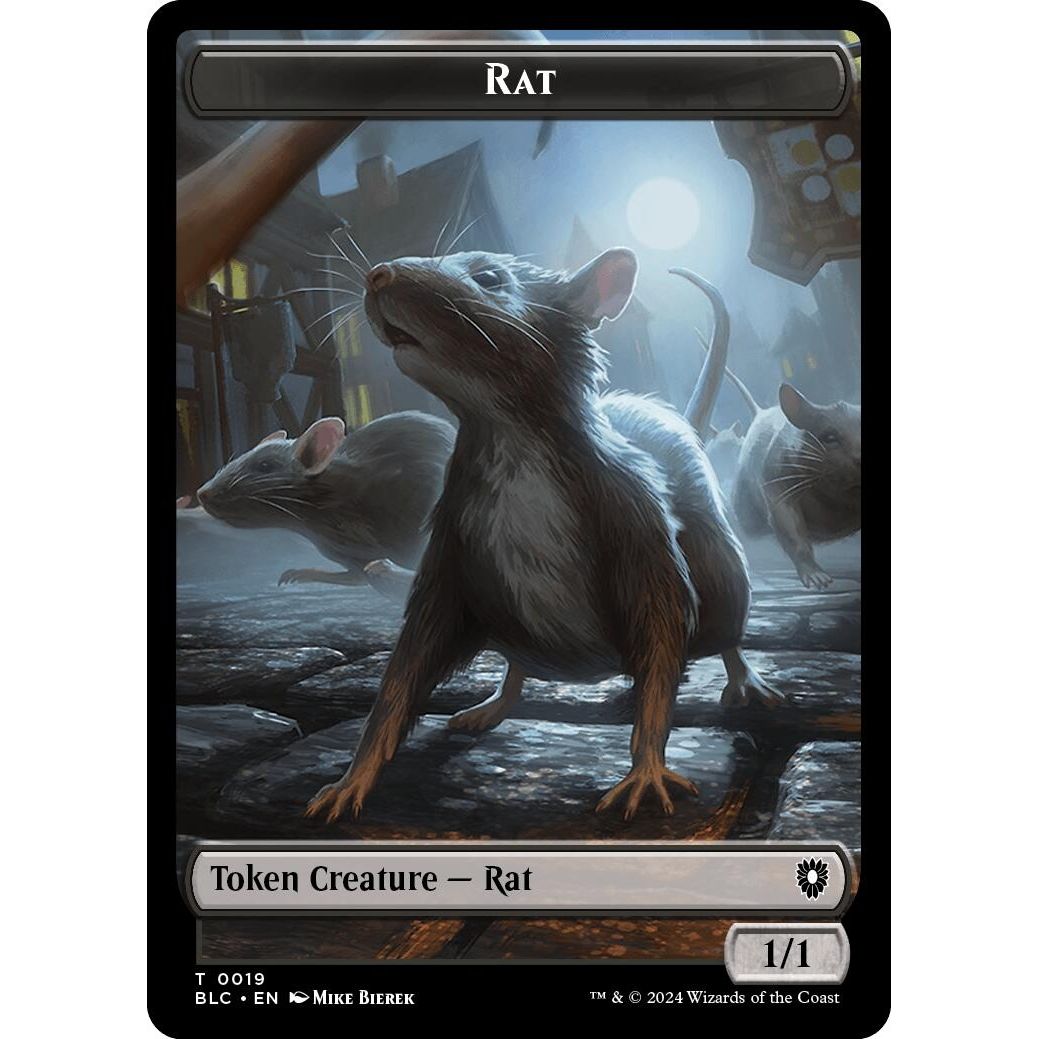 Image for Rat // Raccoon Double-Sided Token (19 // 29) (BLC) - Magic: The Gathering