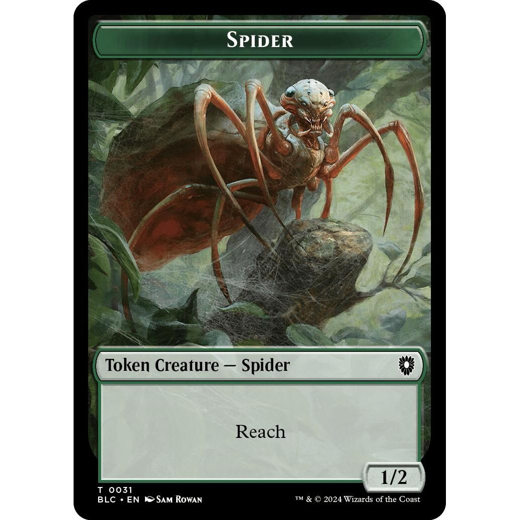 Image for Spider // Blood Double-Sided Token (31 // 36) (BLC) - Magic: The Gathering