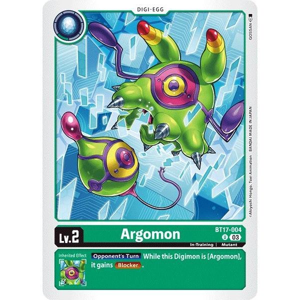 Image for Argomon - BT17-004 (BT17-004 U) (BT17) - Digimon Card Game