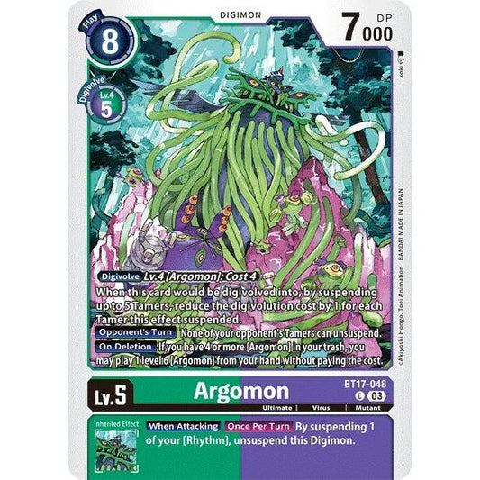 Image for Argomon - BT17-048 (BT17-048 C) (BT17) - Digimon Card Game