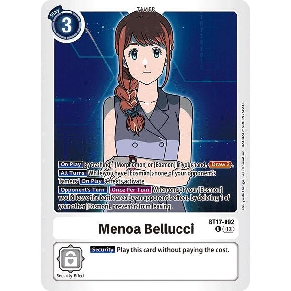 Image for Menoa Bellucci (BT17-092 U) (BT17) - Digimon Card Game