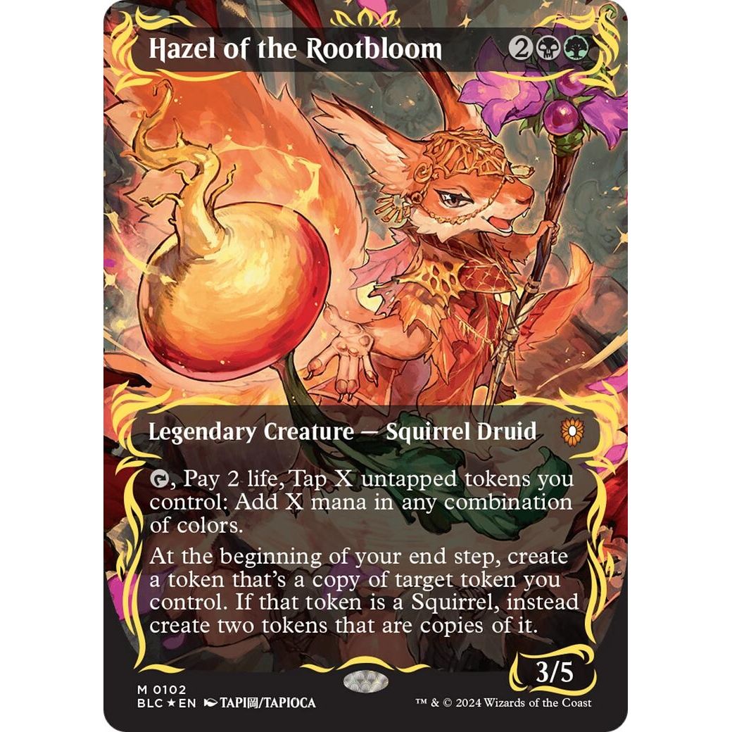 Image for Hazel of the Rootbloom (Borderless) (Raised Foil) (102) (BLC) - Magic: The Gathering