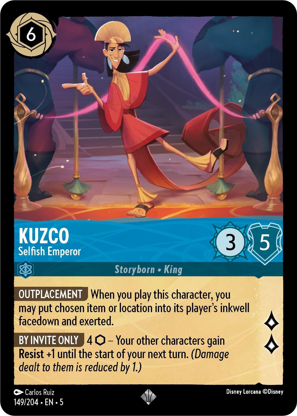 Image for Kuzco - Selfish Emperor (149/204) (5) - Disney Lorcana