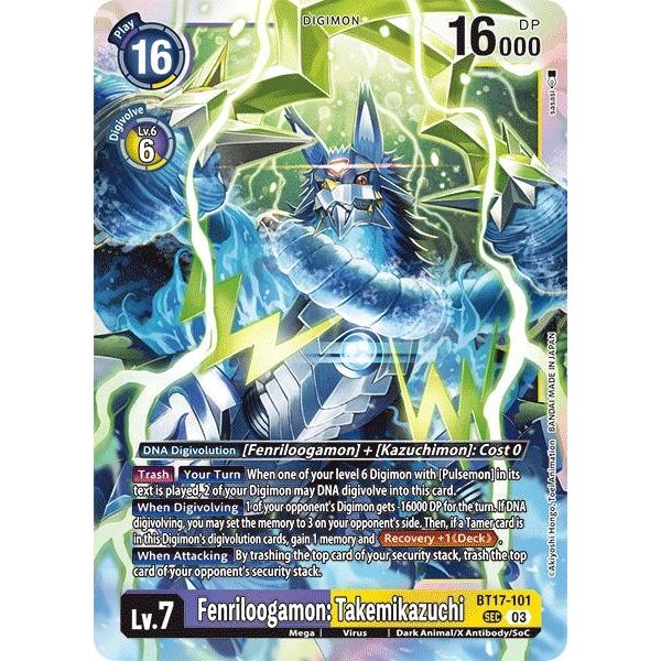 Image for Fenriloogamon: Takemikazuchi (BT17-101 SEC) (BT17) - Digimon Card Game