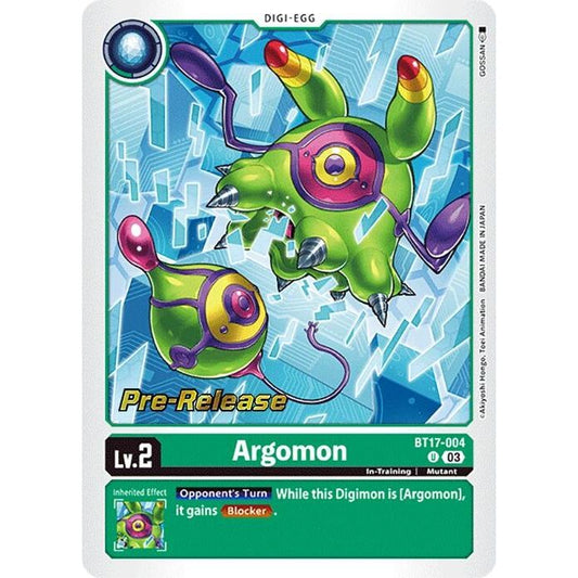 Image for Argomon - BT17-004 (BT17-004 U) (BT17_PR) - Digimon Card Game