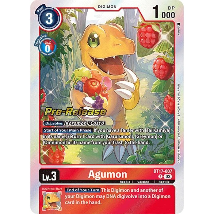 Image for Agumon (BT17-007 R) (BT17_PR) - Digimon Card Game