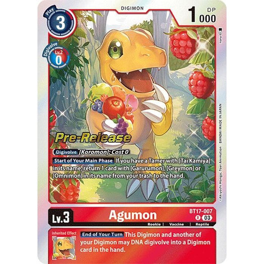 Image for Agumon (BT17-007 R) (BT17_PR) - Digimon Card Game