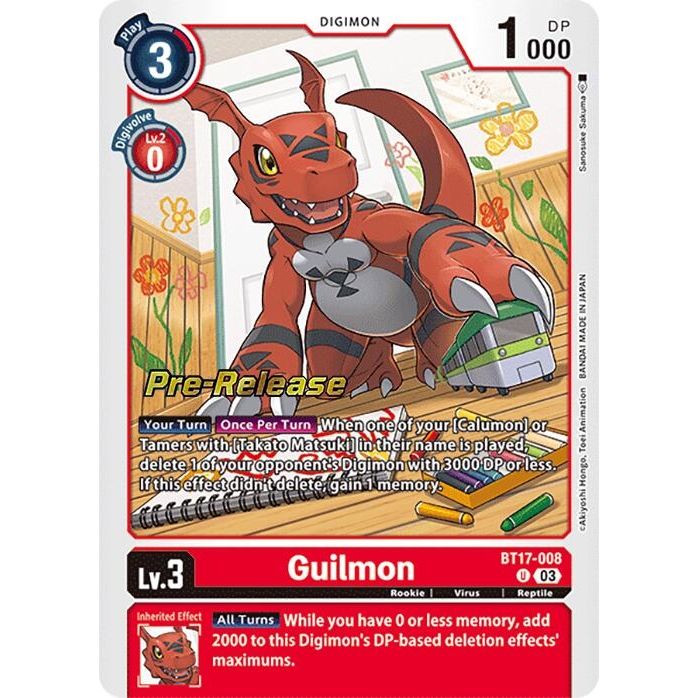 Image for Guilmon (BT17-008 U) (BT17_PR) - Digimon Card Game