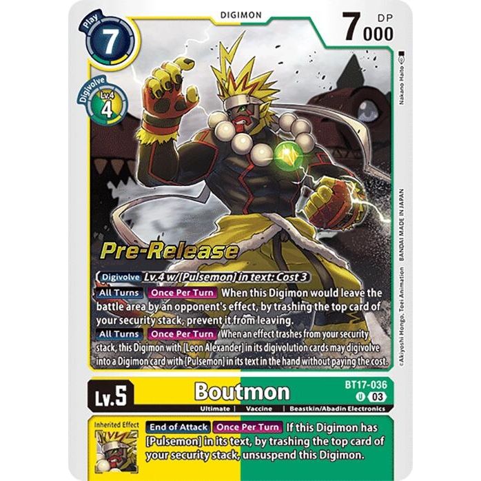 Image for Boutmon (BT17-036 U) (BT17_PR) - Digimon Card Game