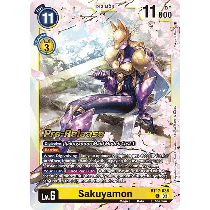 Image for Sakuyamon (BT17-038 R) (BT17_PR) - Digimon Card Game