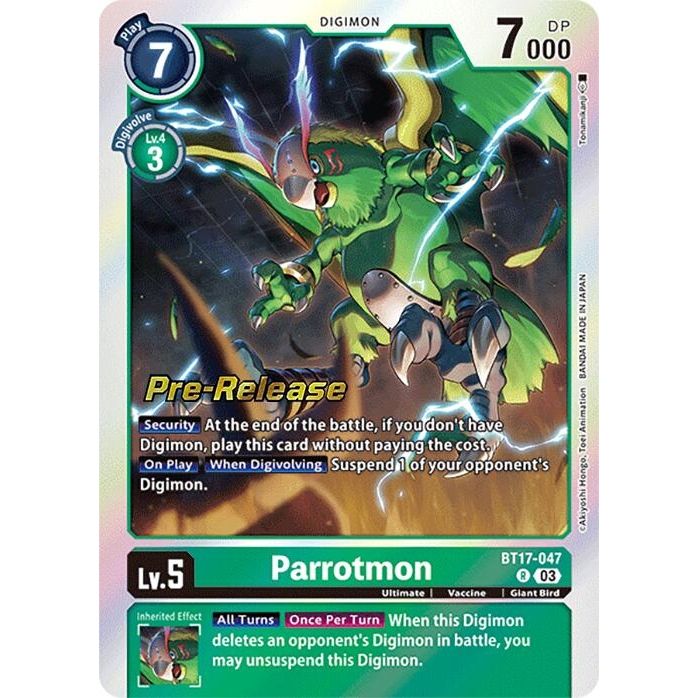 Image for Parrotmon (BT17-047 R) (BT17_PR) - Digimon Card Game
