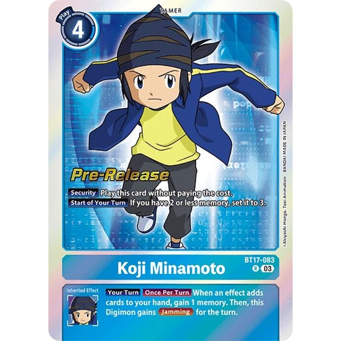 Image for Koji Minamoto (BT17-083 R) (BT17_PR) - Digimon Card Game