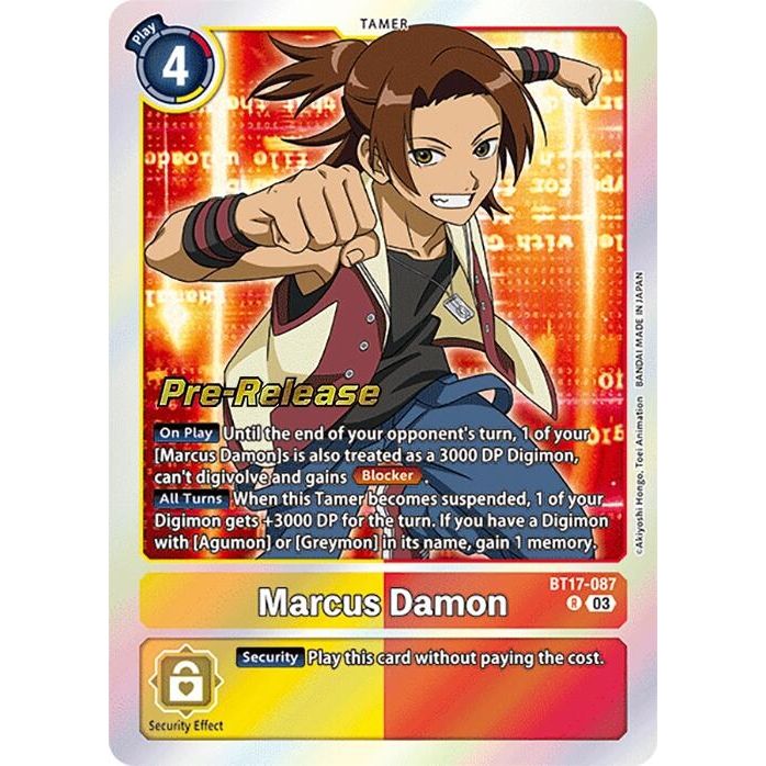 Image for Marcus Damon (BT17-087 R) (BT17_PR) - Digimon Card Game