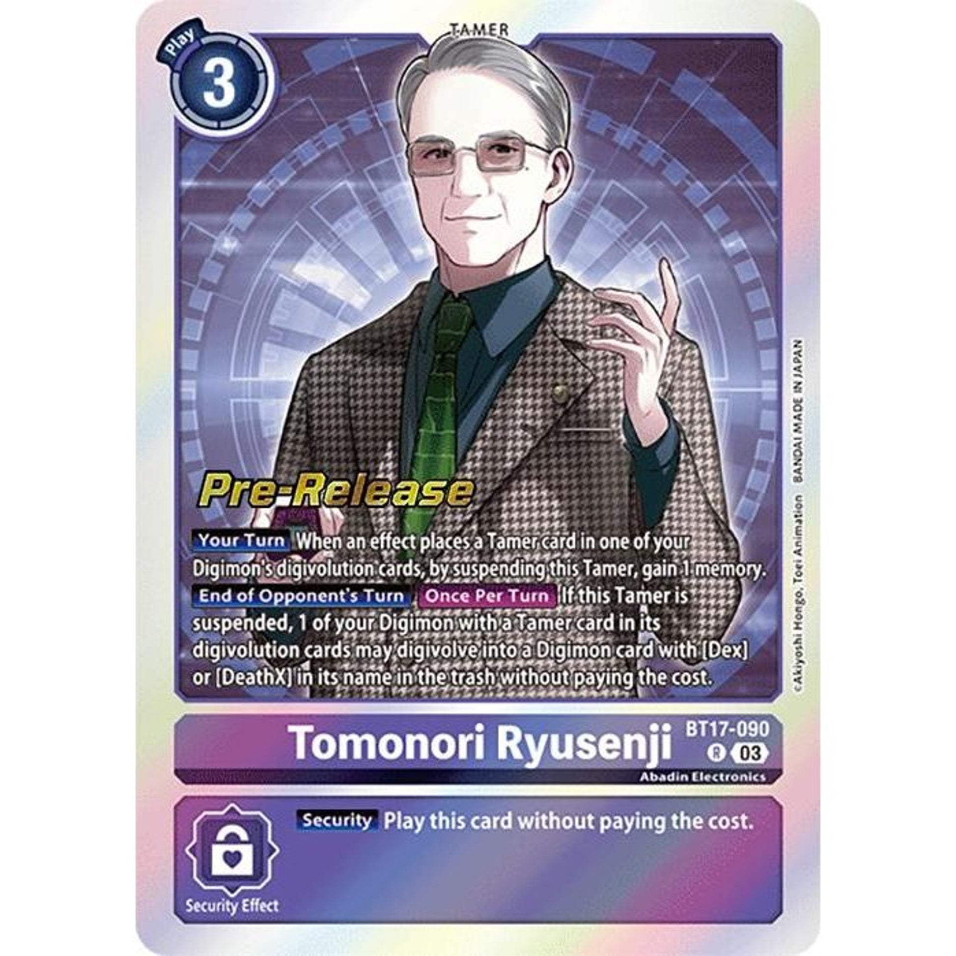 Image for Tomonori Ryusenji (BT17-090 R) (BT17_PR) - Digimon Card Game
