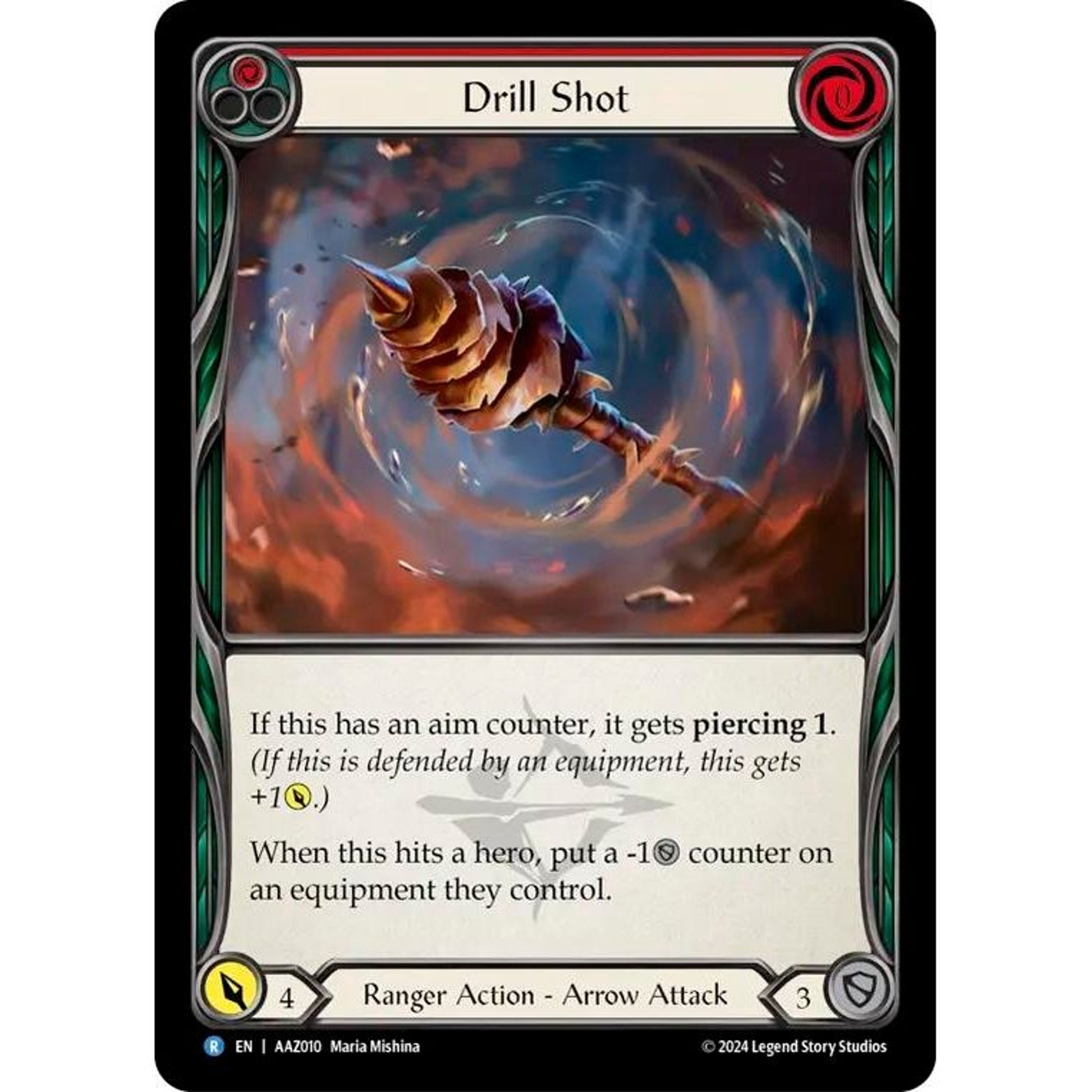 Image for Drill Shot (Red) (AAZ010) (ADA) - Flesh and Blood TCG