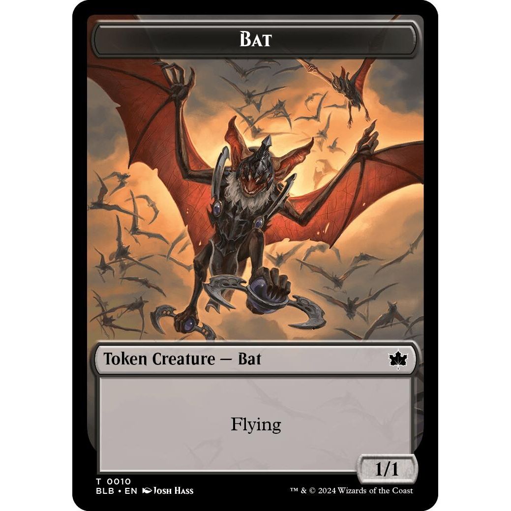 Image for Bat // Intrepid Rabbit Double-Sided Token (10 // 2) (BLB) - Magic: The Gathering