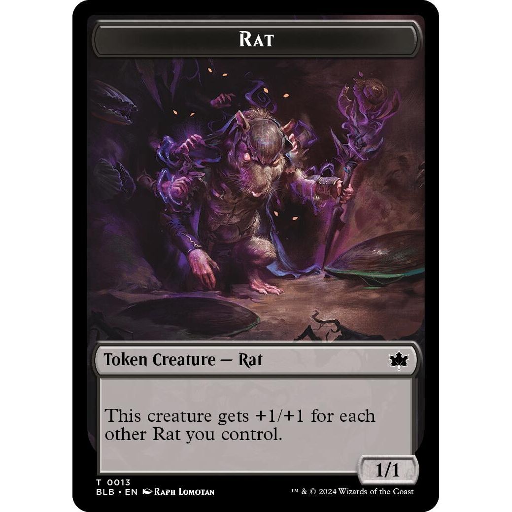 Image for Rat // Splash Lasher Double-Sided Token (13 // 8) (BLB) - Magic: The Gathering