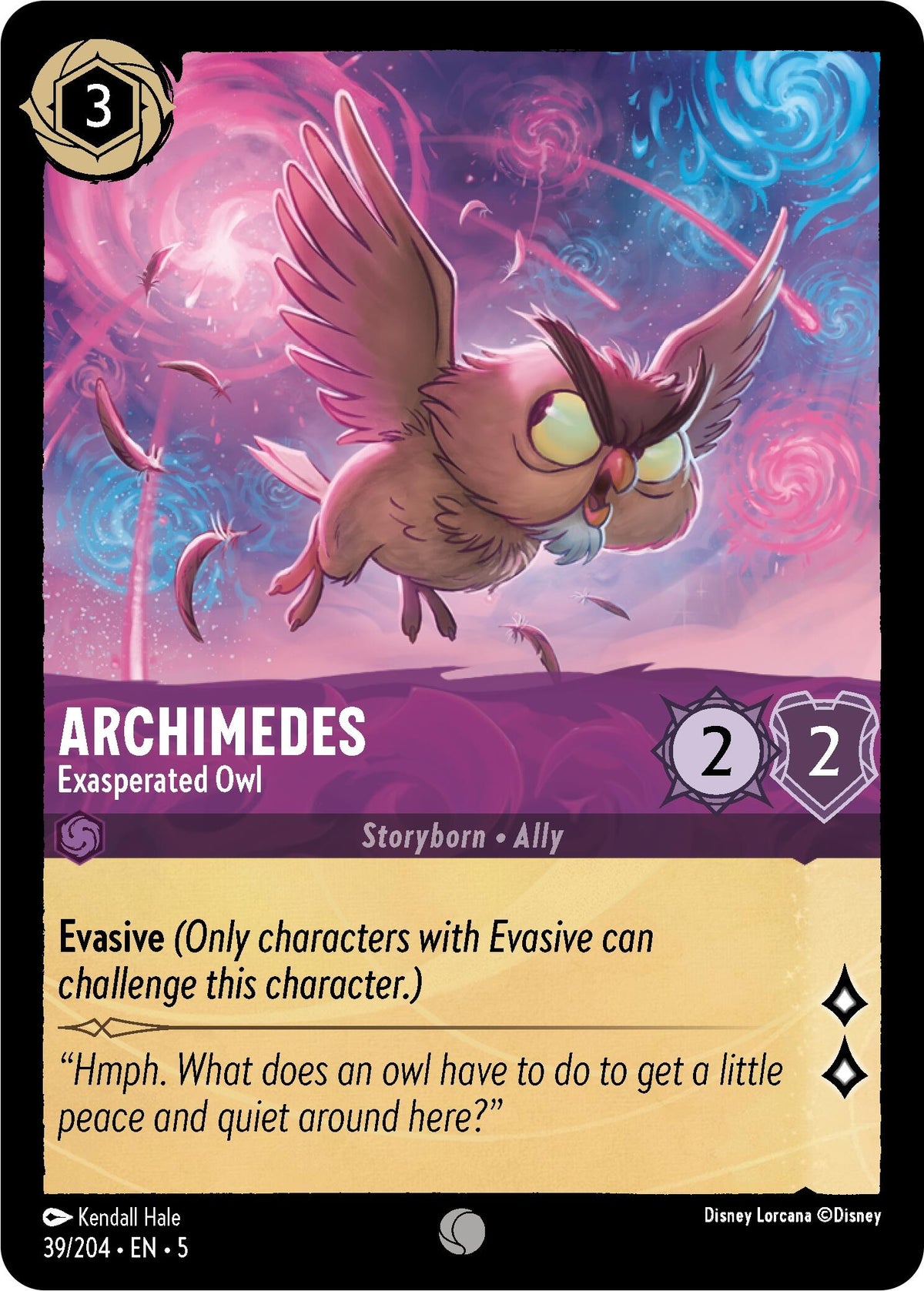 Image for Archimedes - Exasperated Owl (39/204) (5) - Disney Lorcana