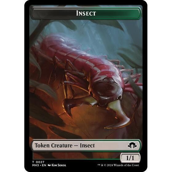 Image for Insect (0027) // Energy Reserve Double-Sided Token (27 // 36) (MH3) - Magic: The Gathering