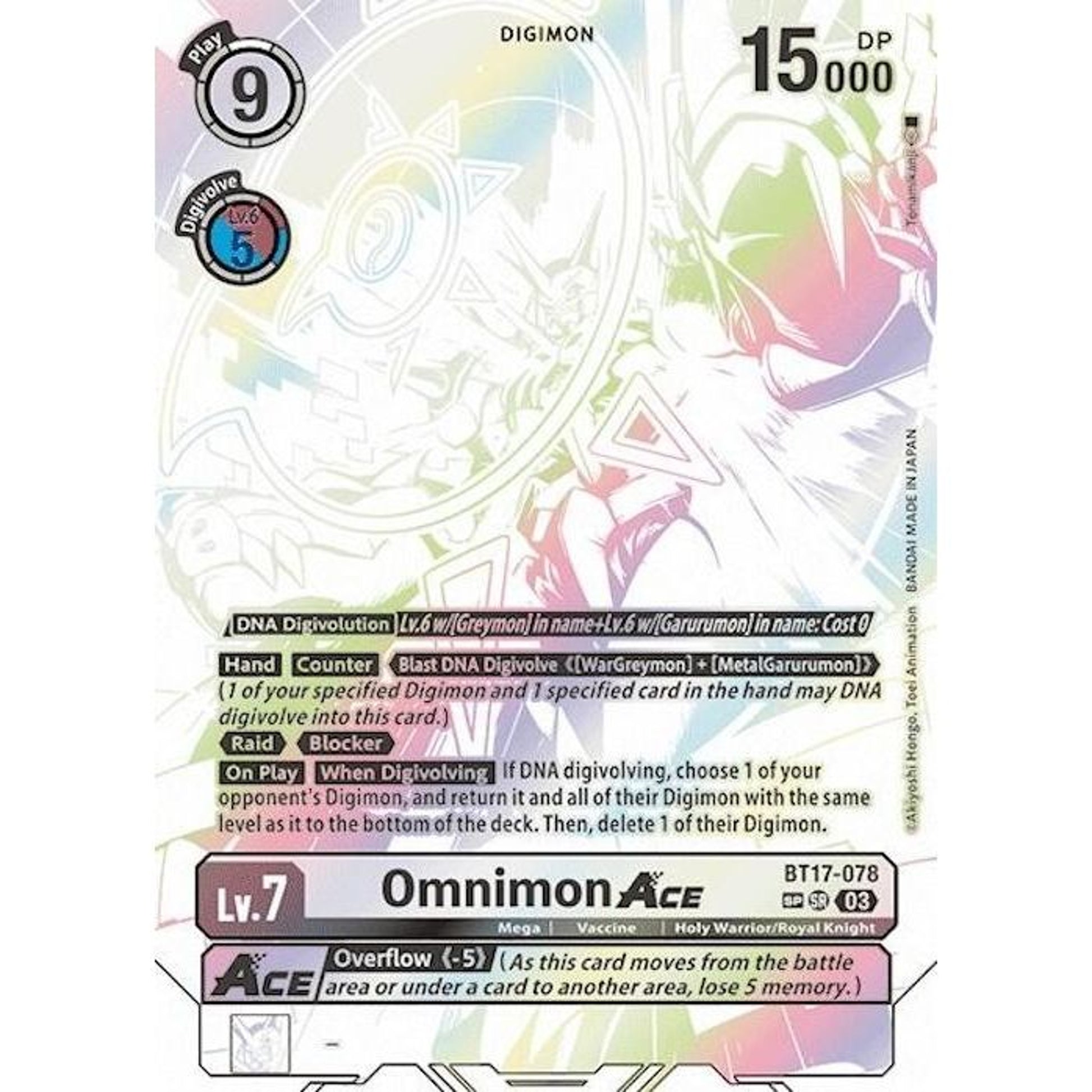 Image for Omnimon ACE (Textured) (BT17-078 SR) (BT17) - Digimon Card Game