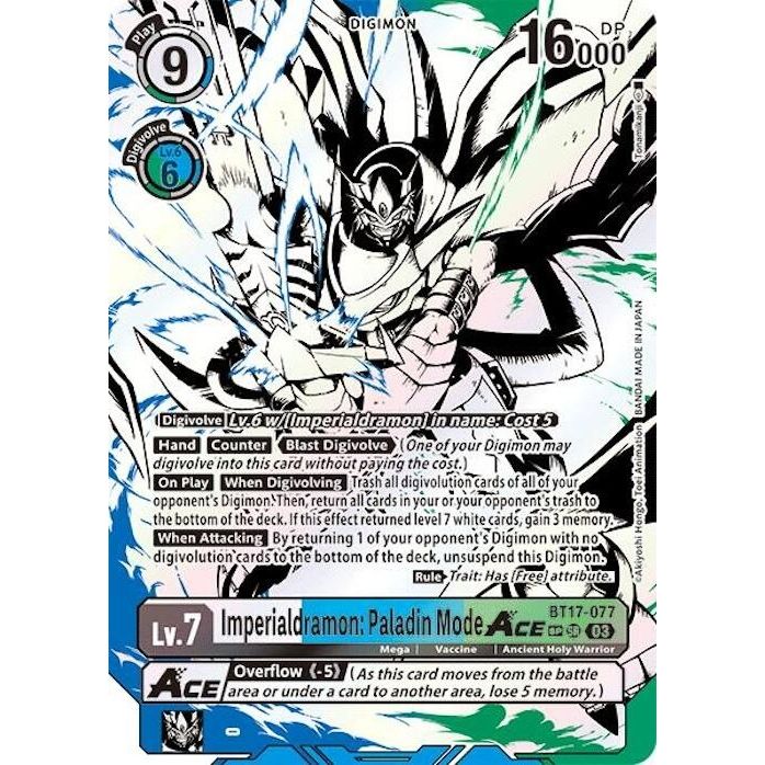 Image for Imperialdramon: Paladin Mode ACE (Textured) (BT17-077 SR) (BT17) - Digimon Card Game